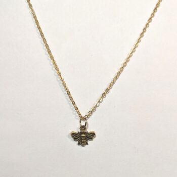 Antique Gold Bee Necklace - Image 3