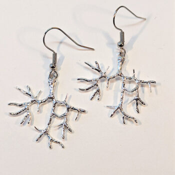 Antique Silver Tree Branch Earrings - Image 3