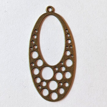 Large Oval Pendant Antique Bronze - Image 5