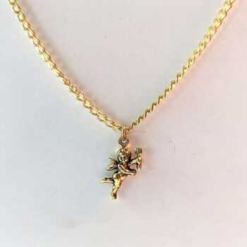 Gold Cupid Necklace