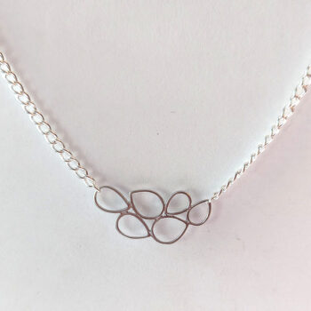 Modern Style Irregular Shapes Silver Pendant Necklace - Image 4