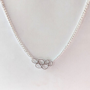 Modern Style Irregular Shapes Silver Pendant Necklace - Image 3