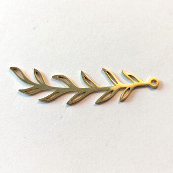 Stainless Steel Leaf Leaves Branch Connector / Pendant Gold