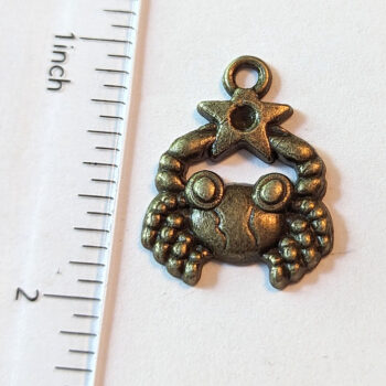 Cancer Zodiac Charm Antique Bronze - Image 2