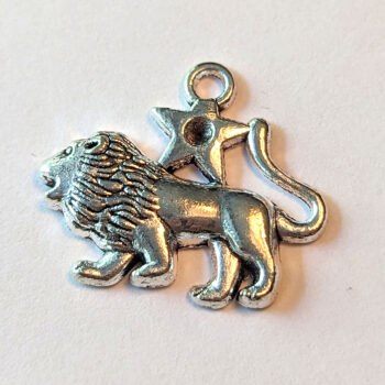 Leo Zodiac Charm Antique Silver