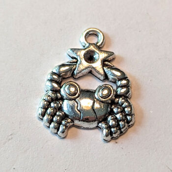 Cancer Zodiac Charm Antique Silver