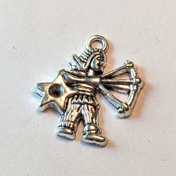 Sagittarius Zodiac Charm Antique Silver