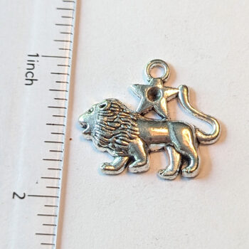 Leo Zodiac Charm Antique Silver - Image 2