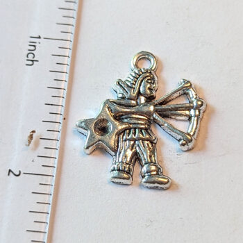 Sagittarius Zodiac Charm Antique Silver - Image 2