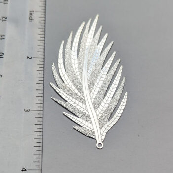 Lightweight Silver Leaf Pendant - Image 2