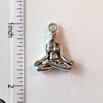 Yoga Meditation Charm Antique Silver - Image 3