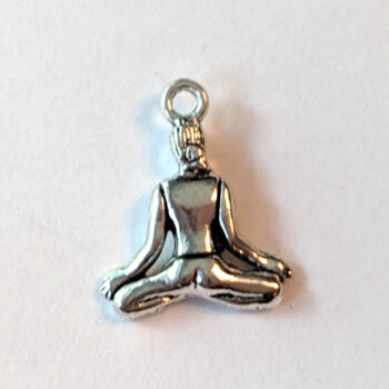 Yoga Meditation Charm Antique Silver - Image 2