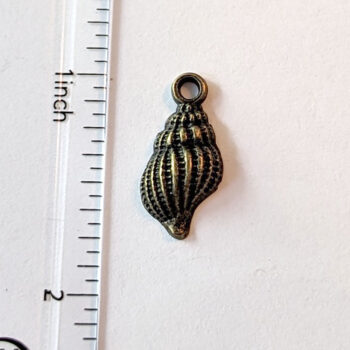 Tulip Shell Charm Antique Bronze - Image 2