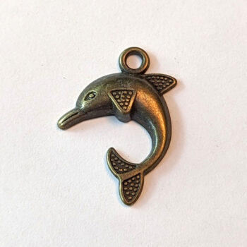 Dolphin Charm Antique Bronze