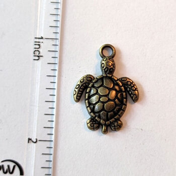 Sea Turtle Charm Antique Bronze - Image 2