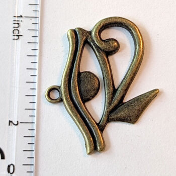 Egyptian Eye of Horus Pendant Antique Bronze - Image 2