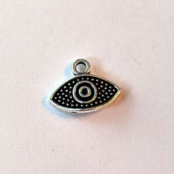 Egyptian Eye of Horus Charm / Charm Oval Antique Silver