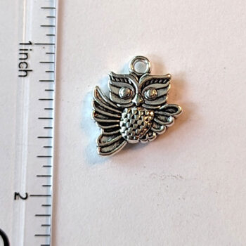 Cute Owl Charm Antique Silver - Image 2