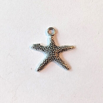 Starfish Charm Antique Silver