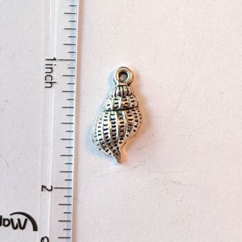 Tulip Shell Charm Antique Silver - Image 2