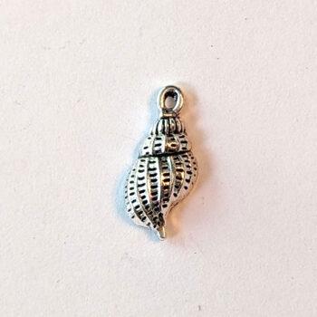 Tulip Shell Charm Antique Silver