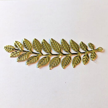 Large Furn Leaf Branch Pendant / Connector Gold