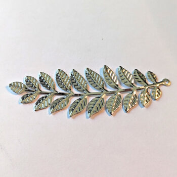 Large Furn Leaf Branch Pendant / Connector Silver