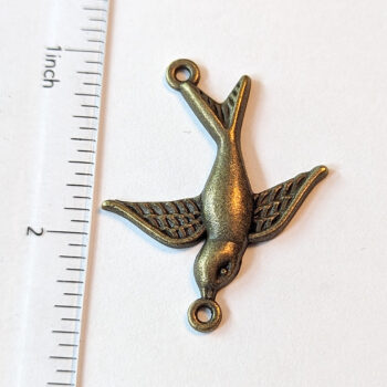 Medium Swallow Bird Connector / Pendant Bronze - Image 2