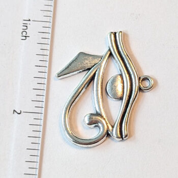 Egyptian Eye of Horus Pendant Antique Silver - Image 2