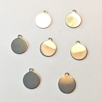 Round Stamping Charm Silver - Image 3