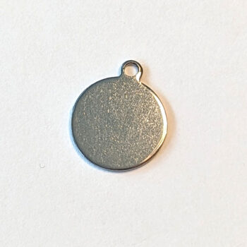 Round Stamping Charm Silver