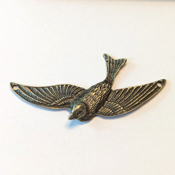 Large Soaring Bird Connector / Pendant Antique Bronze