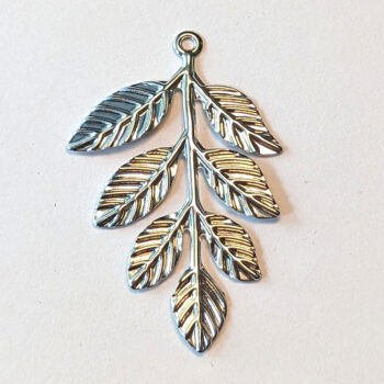 Silver Branch with Leaves Leaf Pendant