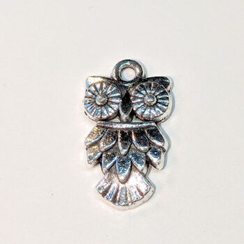 Silver Owl Charm Silver