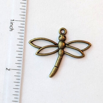 Hollow Dragonfly Pendant Antique Bronze - Image 2