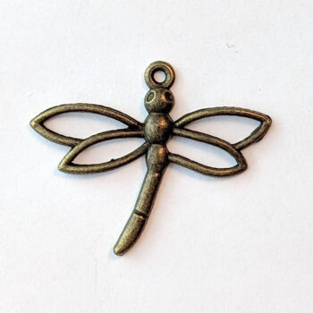 Hollow Dragonfly Pendant Antique Bronze