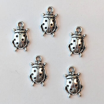 Ladybug Charm Antique Silver