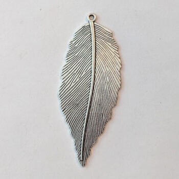 Large Leaf Pendant Antique Silver