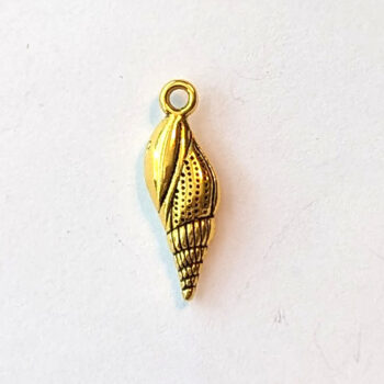 Tulip Shell Charm Antique Gold - Image 3