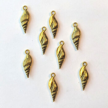 Tulip Shell Charm Antique Gold