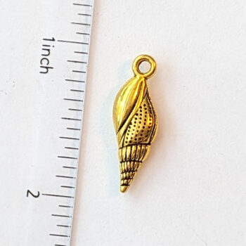 Tulip Shell Charm Antique Gold - Image 2