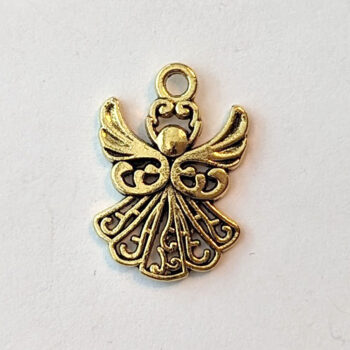 Hollow Angel Charm Antique Gold