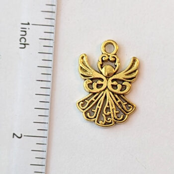 Hollow Angel Charm Antique Gold - Image 2