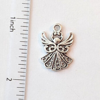 Hollow Angel Charm Antique Silver - Image 2