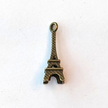 Eiffel Tower 3D Charm Antique Bronze - Image 3