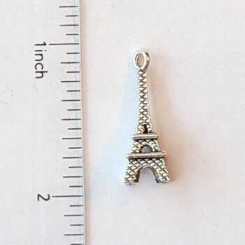 Eiffel Tower 3D Charm Antique Silver - Image 2