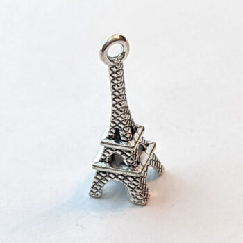 Eiffel Tower 3D Charm Antique Silver