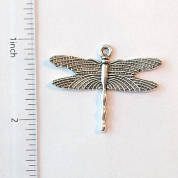 Medium Dragonfly Pendant Antique Silver - Image 2