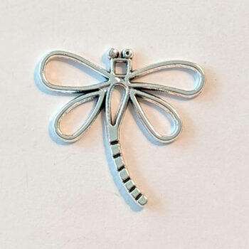 Hollow Dragonfly Pendant Antique Silver - Image 3