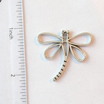 Hollow Dragonfly Pendant Antique Silver - Image 2